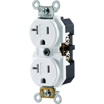 Image for Hubbell® 20 Amp 125 Volt Commercial Duplex Standard Outlet (White) from HD Supply