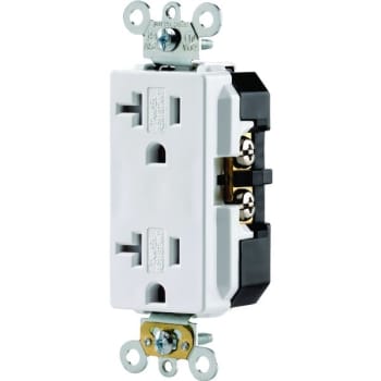 Image for Hubbell® 20 Amp 125 Volt 3-Wire Grounding Duplex Standard Outlet (White) from HD Supply