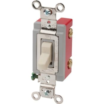 Image for Hubbell-Pro 20 Amp 120/277 Vac 1-Pole Toggle Switch (Ivory) from HD Supply