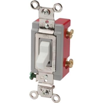 Image for Hubbell-PRO 20 Amp 120/277 VAC Heavy-Duty Industrial Toggle Switch (White) from HD Supply