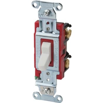 Image for Hubbell-Pro 20 Amp 2-Pole Heavy-Duty Industrial Toggle Switch (White) from HD Supply