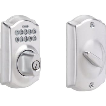 Image for Schlage Camelot Keypad Deadbolt With Turn-Lock, Satin Chrome from HD Supply