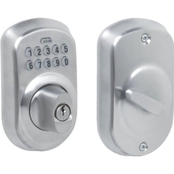 Image for Schlage Plymouth Keypad Deadbolt With Turn-Lock, Satin Chrome from HD Supply