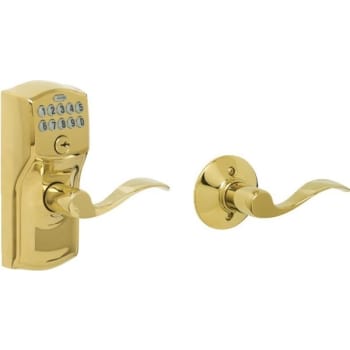 Image for Schlage Camelot Keypad Deadbolt With Auto Lock, Brass from HD Supply