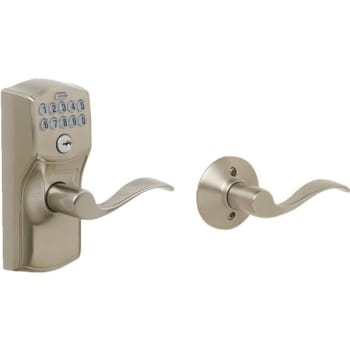 Image for Schlage Camelot Keypad Deadbolt With Auto Lock, Satin Nickel from HD Supply