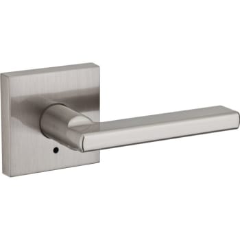 Image for Kwikset® Halifax Door Lever, Square, Privacy/Bed/Bath, Grade 2, Metal, Satin Nickel from HD Supply