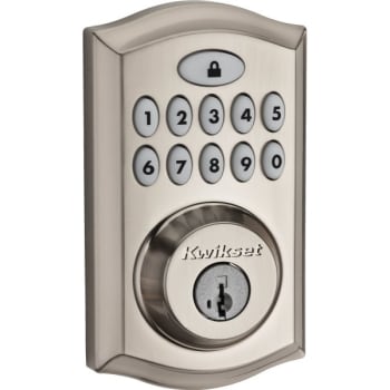 Image for Kwikset Signature Series® 913 SmartCode™ Electronic Deadbolt in Satin Nickel from HD Supply
