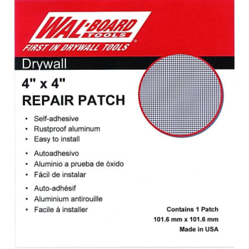 Wal-Board 4 x 4" Self-Adhesive Drywall Patch , Package Of 10