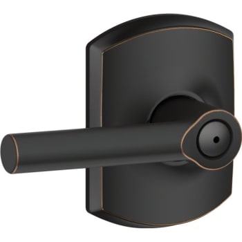 Image for Schlage® Broadway F Series Lever with Greenwich Trim, Privacy, Grade AAA, Aged Bronze from HD Supply