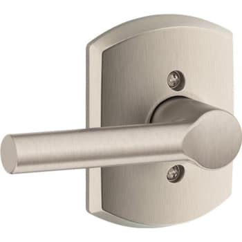 Image for Schlage® Broadway F Series Lever with Greenwich Trim, Non-Turning, Grade AAA, Satin Nickel from HD Supply