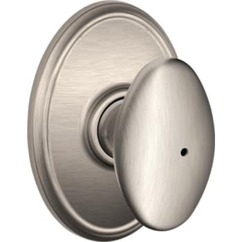 Image for Schlage® Siena F Series Knob With Wakefield Trim, Privacy, Grade Aaa, Die Cast Zinc, Satin Nickel from HD Supply