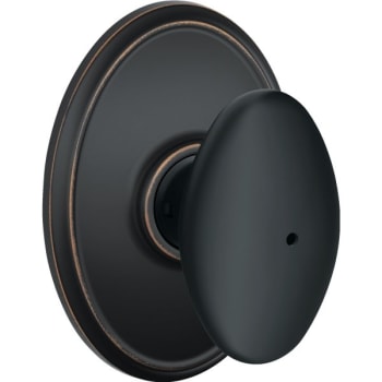 Image for Schlage® Siena F Series Knob With Wakefield Trim, Privacy, Grade Aaa, Die Cast Zinc, Aged Bronze from HD Supply