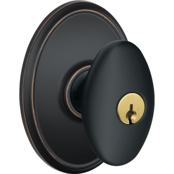 Image for Schlage® Siena F Series Knob with Wakefield Trim, Entry, Grade AAA, Die Cast Zinc, Aged Bronze from HD Supply