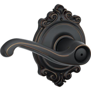 Image for Schlage® Flair F Series Lever with Brookshire trim, Privacy, Grade AAA, Aged Bronze from HD Supply