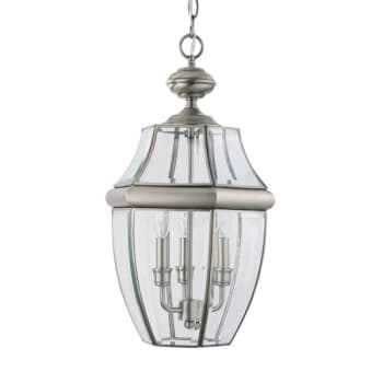 Image for Sea Gull Lighting® Lancaster 12 In. 3-Light Outdoor Pendant Fixture (Polished Nickel) from HD Supply