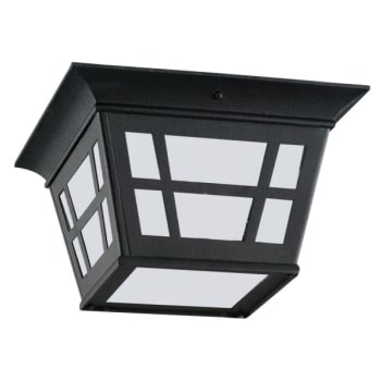 Image for Sea Gull Lighting® 79131en3-12 Herrington 10.75 In. 2-Light Outdoor Ceiling Light (Black) from HD Supply