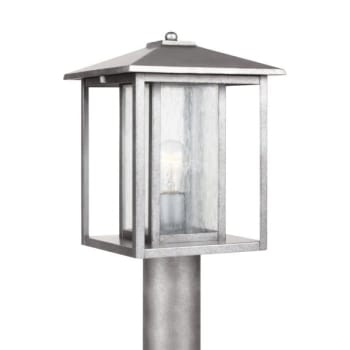 Image for Sea Gull Lighting® Hunnington 15 in 1-Light Outdoor Post Lantern (Pewter) from HD Supply