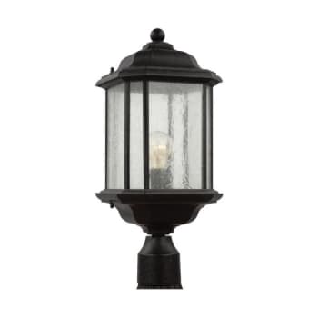 Sea Gull Lighting® Kent 100w Lighting Post Cap W/ Seeded Glass (bronze)
