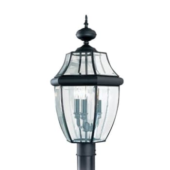 Image for Sea Gull Lighting® Lancaster 11.75 x 24 in. 3-Light Outdoor Lantern (Black) from HD Supply