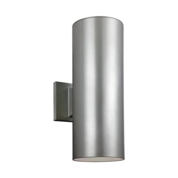 Image for Generation Lighting® Cylinders 14.25 In. 2-Light Outdoor Lantern (Brushed Nickel) from HD Supply