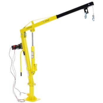 Image for Vestil 1000 Lb Capacity Yellow 12 Volt Dc Winch Operated Truck Jib Crane from HD Supply