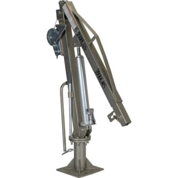 Image for Vestil 1000 lb Capacity Stainless Steel Hand Pump Winch Operated Truck Jib Crane from HD Supply