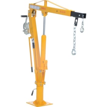 Image for Vestil 2000 Lb Capacity Yellow Hand Pump Winch Operated Truck Jib Crane from HD Supply
