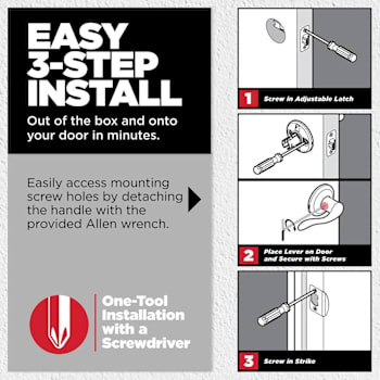 Kwikset Kingston Satin Chrome Bed/Bath Privacy Door Lever