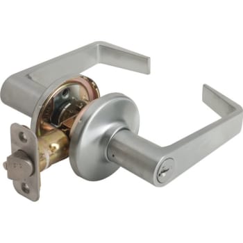 Image for Kwikset® Kingston Door Lever With Smartkey Security, Storeroom, Grade 2, Metal, Satin Chrome from HD Supply