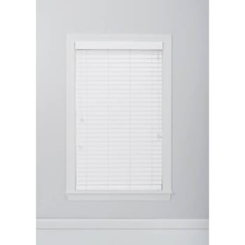 Graber® 22x85 Inch Corded 2 Inch Faux Wood Blind White Textured