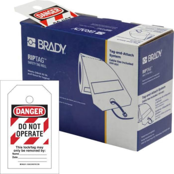 Image for Brady Riptag™ Safety Tag Roll Do Not Operate, Pack Of 100 from HD Supply