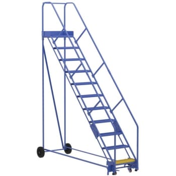 Image for Vestil 50° Grip Strut 11-Step Rolling Warehouse Ladder 103.88" from HD Supply