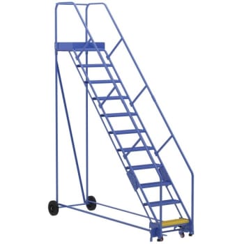 Image for Vestil 50° Grip Strut 11-Step Rolling Warehouse Ladder 110.88" from HD Supply