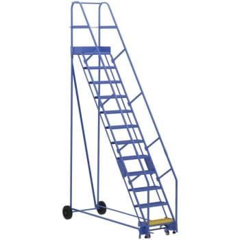 Image for Vestil 58° Grip Strut 12-Step Rolling Warehouse Ladder 91.31" from HD Supply