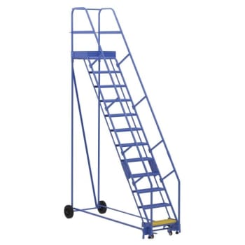 Image for Vestil 58° Perforated 12-Step Rolling Warehouse Ladder 97.5" from HD Supply