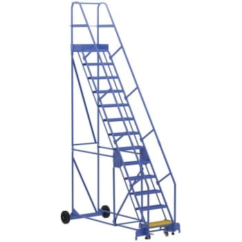Image for Vestil 58° Grip Strut 13-Step Rolling Warehouse Ladder 95.56" from HD Supply
