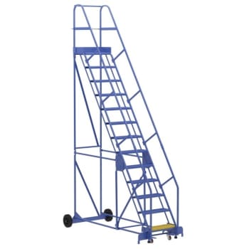 Image for Vestil 58° Perforated 13-Step Rolling Warehouse Ladder 95.56" from HD Supply