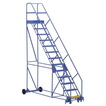 Image for Vestil 50° Grip Strut 13-Step Rolling Warehouse Ladder 127.88" from HD Supply