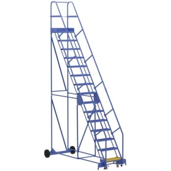 Image for Vestil 58° Grip Strut 15-Step Rolling Warehouse Ladder 108" from HD Supply