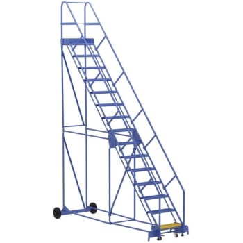 Image for Vestil 50° Grip Strut 15-Step Rolling Warehouse Ladder 136.31" from HD Supply