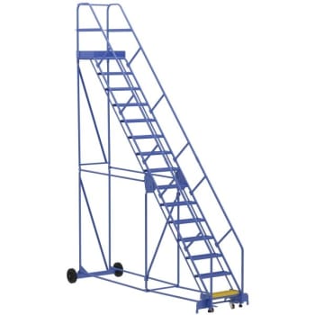 Image for Vestil 50° Grip Strut 15-Step Rolling Warehouse Ladder 143.31" from HD Supply