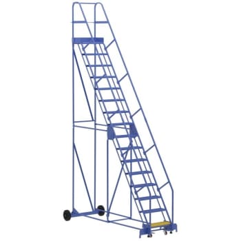 Image for Vestil 58° Perforated 16-Step Rolling Warehouse Ladder 115.25" from HD Supply