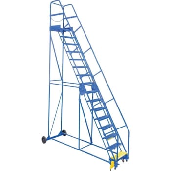 Image for Vestil 58° Grip Strut 16-Step Rolling Warehouse Ladder 122.25" from HD Supply