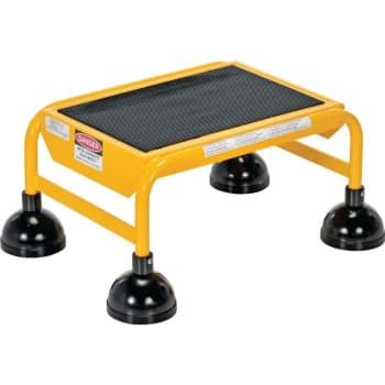 Image for Vestil Yellow 1-Step Spring Loaded Rolling Ladder 16.13" from HD Supply