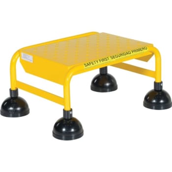 Image for Vestil Yellow Perforated 1-Step Spring Loaded Rolling Ladder 16.13" from HD Supply