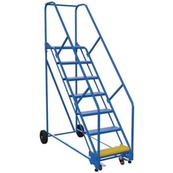 Image for Vestil 50° Grip Strut 7-Step Rolling Warehouse Ladder 70.88" from HD Supply