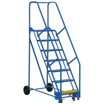 Image for Vestil 58° Perforated 7-Step Rolling Warehouse Ladder 60.06" from HD Supply