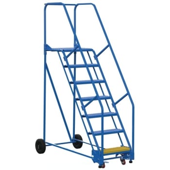 Image for Vestil 58° Grip Strut 7-Step Rolling Warehouse Ladder 66.94" from HD Supply