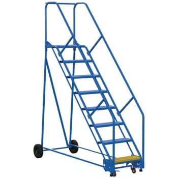 Image for Vestil 50° Grip Strut 8-Step Rolling Warehouse Ladder 85.31" from HD Supply