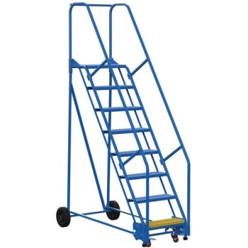 Image for Vestil 58° Perforated 8-Step Rolling Warehouse Ladder 66.94" from HD Supply